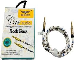 HALLA BOLE AUX Cable 1.5 m AUX CABLE02  (Compatible with MOBILE, White)